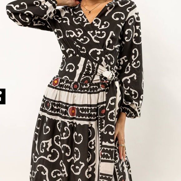 NWT- Bohme Porter Wrap MIDI Dress Sz XS - Picture 2 of 7